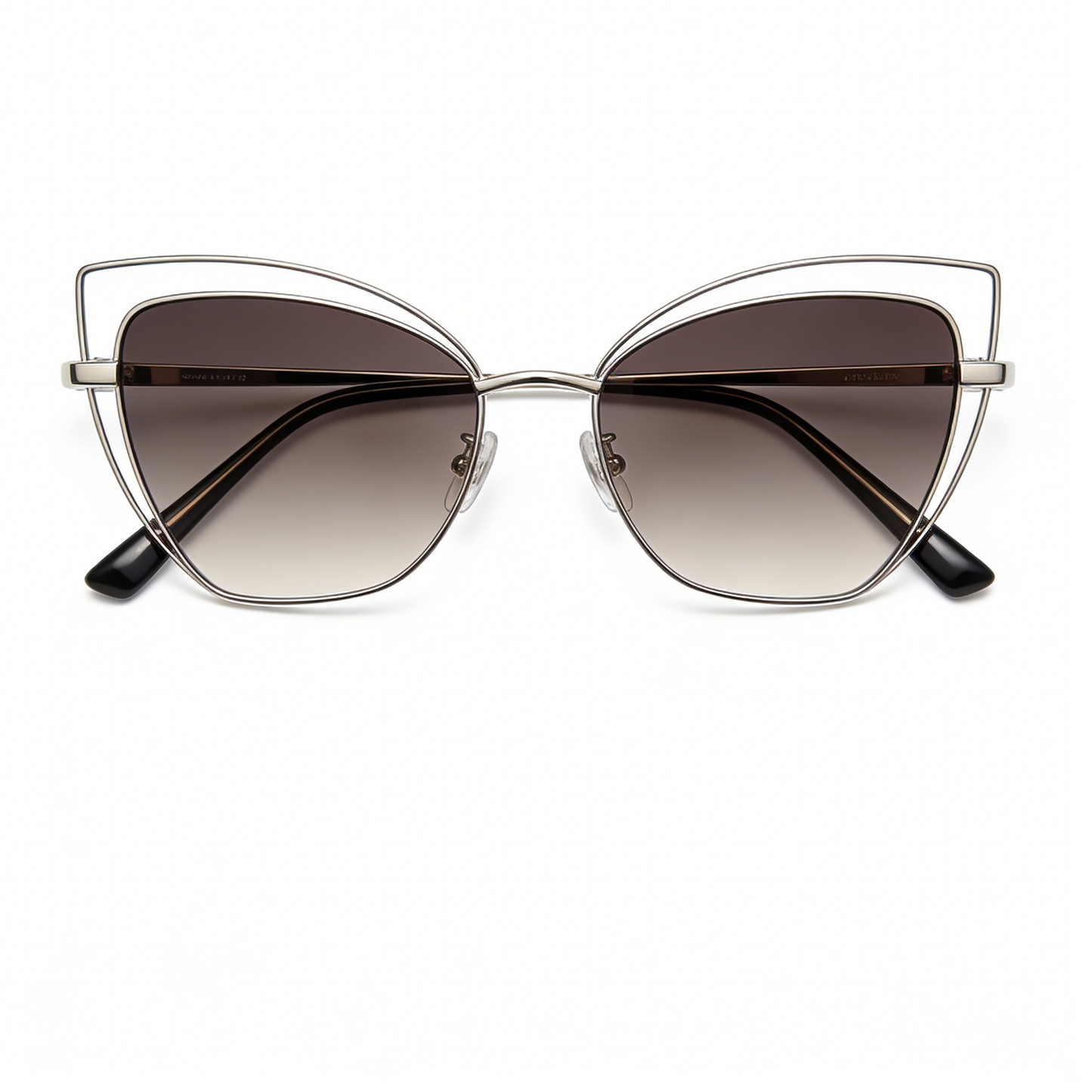 Slim Wire Cat Eye Sunglasses Modern Metal Frame